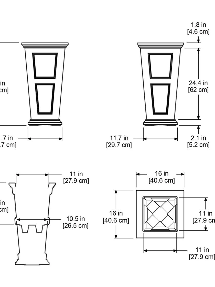 Fairfield Self-Watering Tall Patio Planters, 28” - Image 8