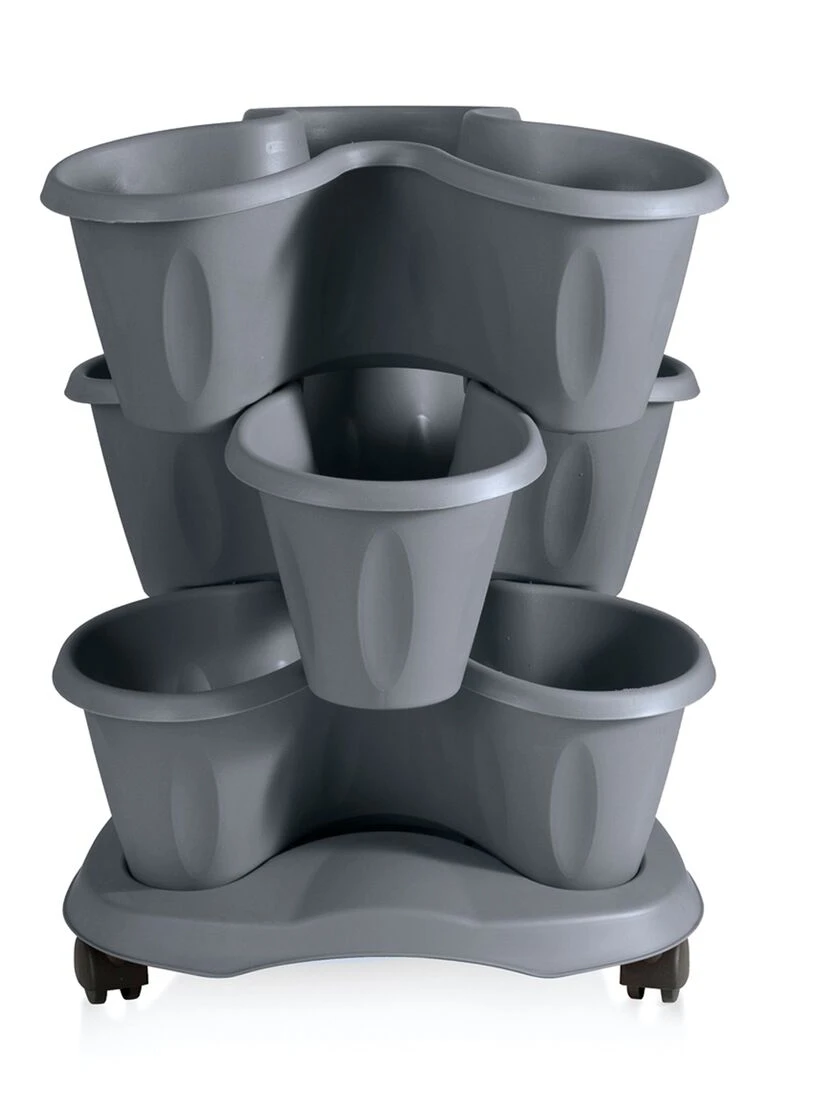 Trifoglio 3-Tier Planter On Wheels - Image 2