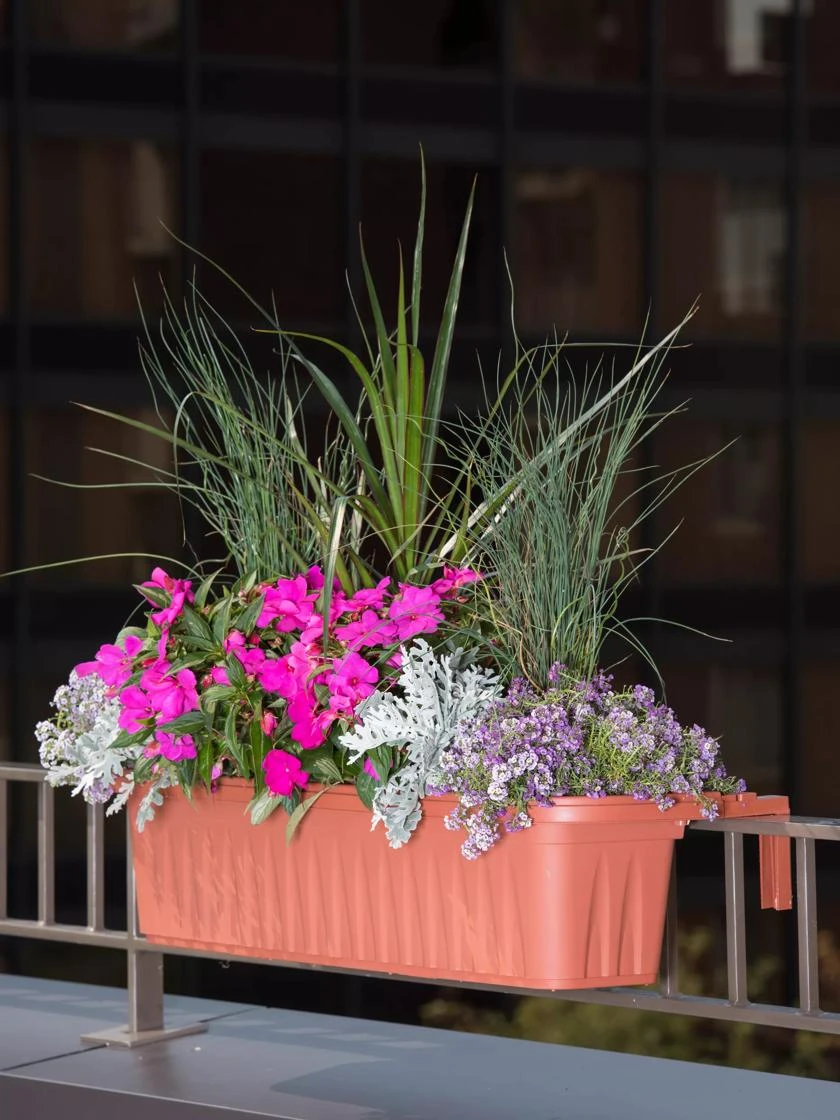 Adjustable Self-Watering Railing Planter, 32" - Image 3