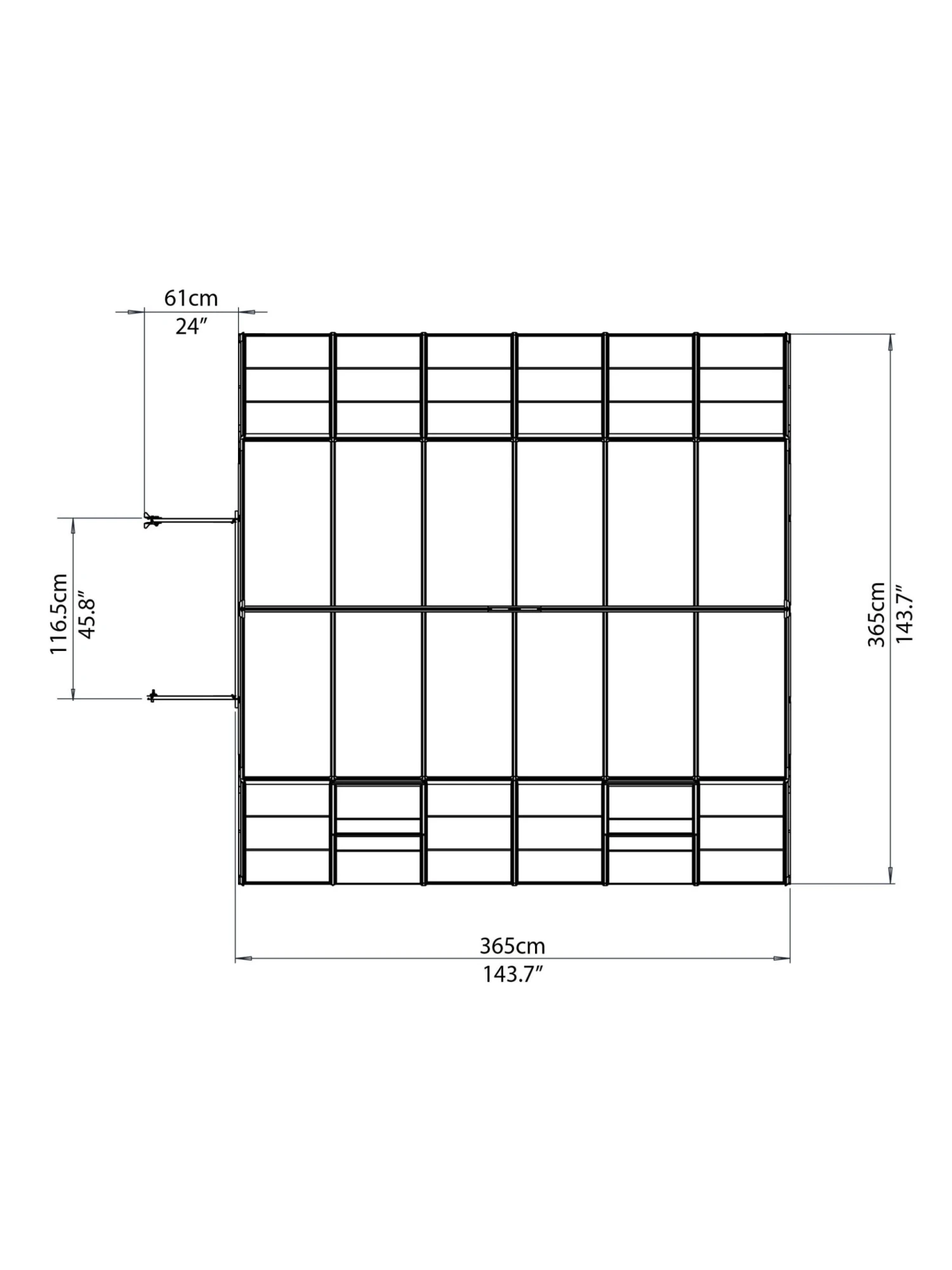 Canopia® By Palram Americana™ Greenhouse, 12' X 12' - Image 4