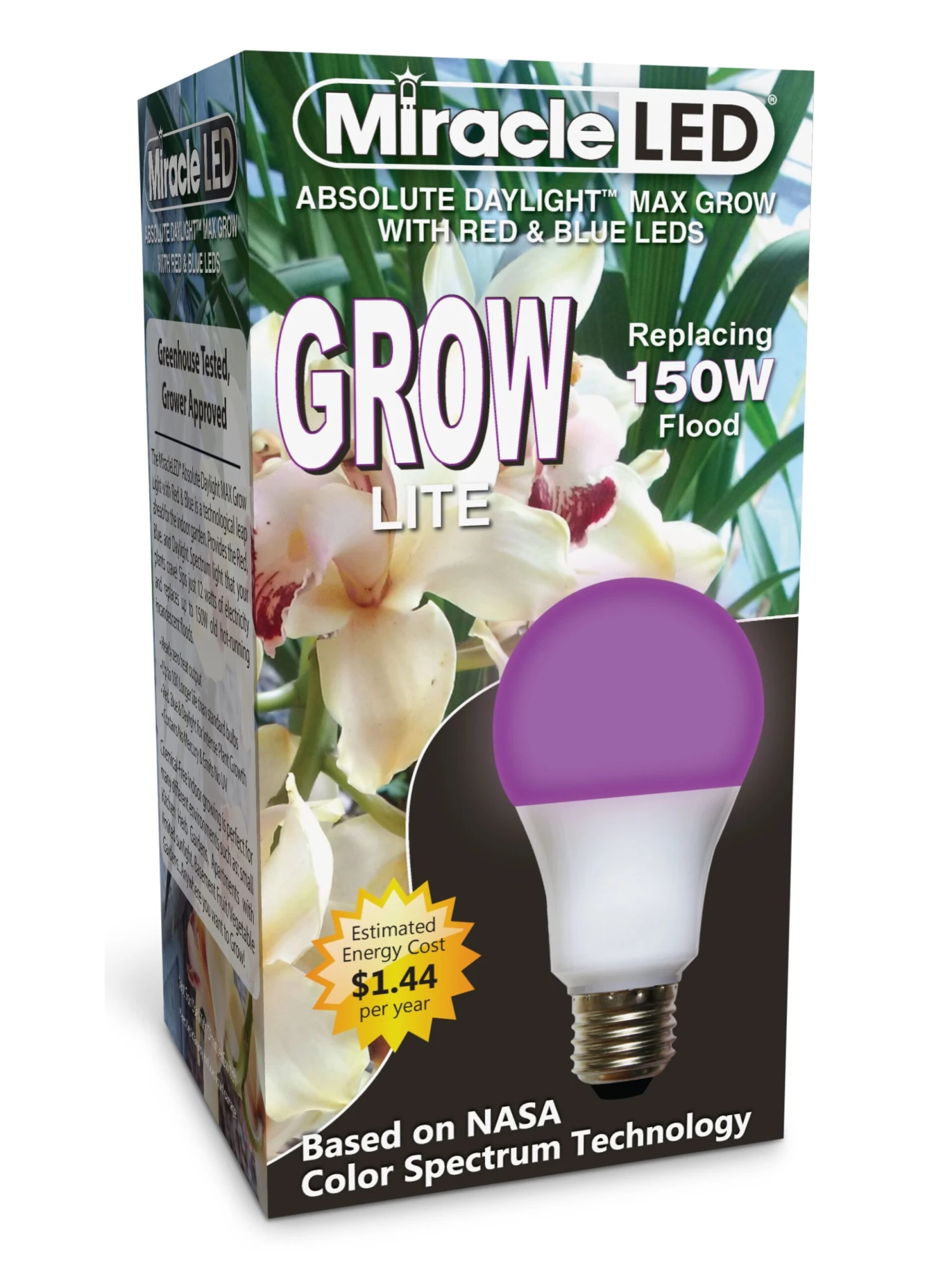Miracle LED® Grow Light Bulb, Red And Blue