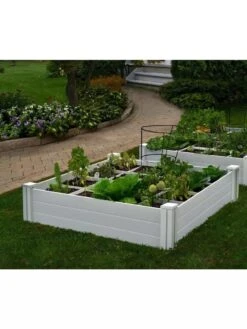 Raised Garden Bed With Grow Grid, 4' X 4'
