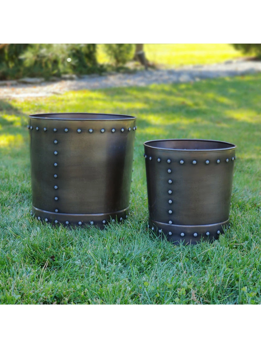 Riveted Planters, Set Of 2 - Image 3