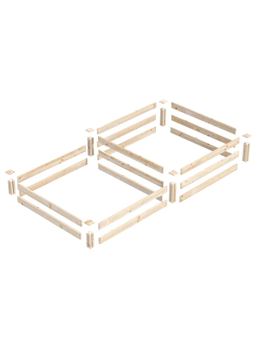 2-Tier Pine Raised Garden Bed, 4'x8' - Image 3